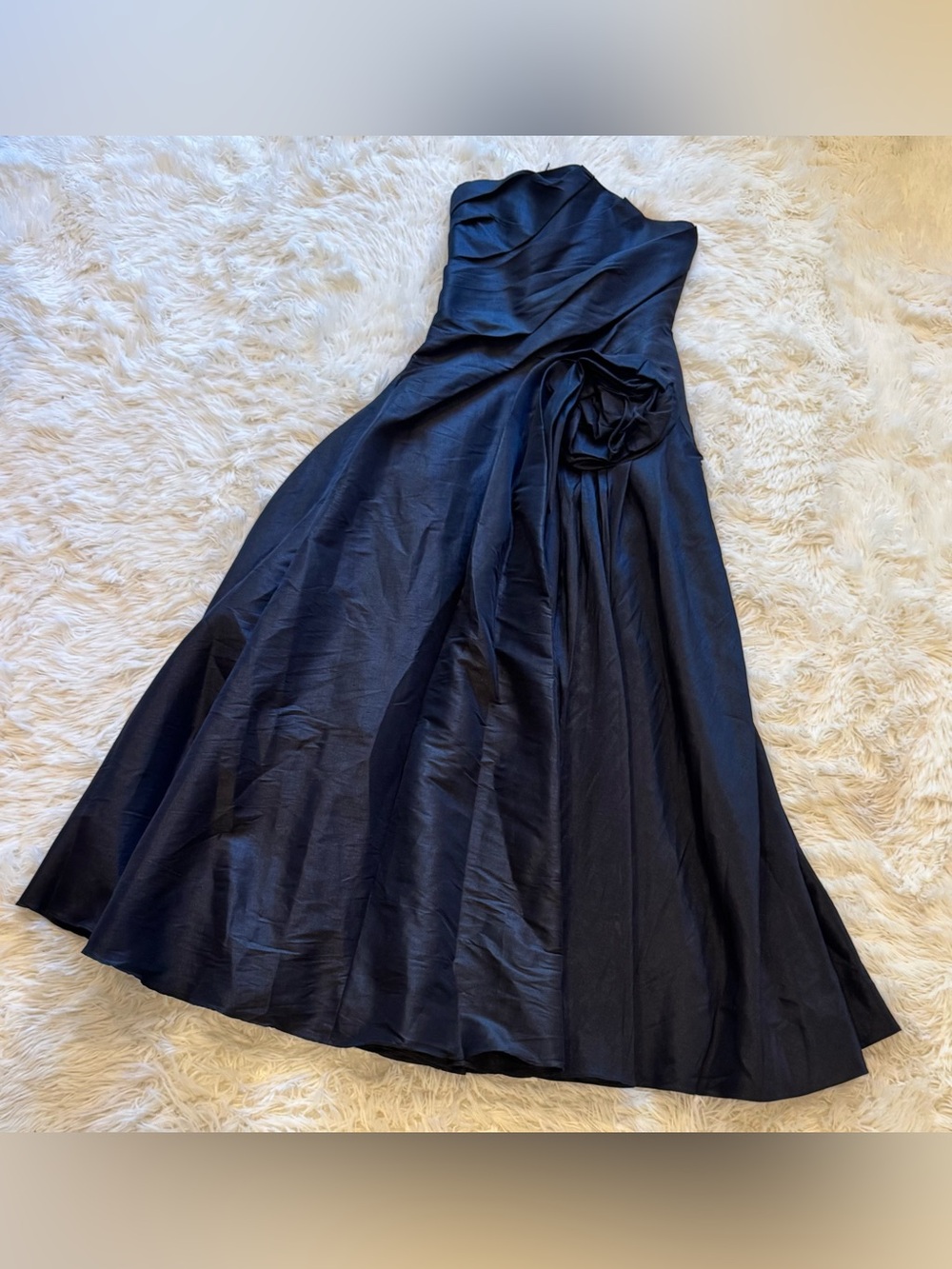 NEW Acler HAWFORD Black rosette strapless maxi Dress Sz 4 - Picture 5 of 10